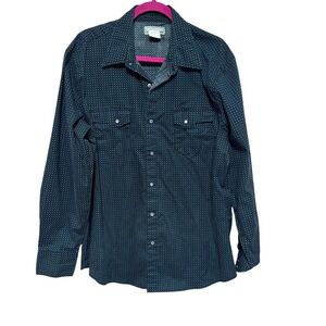 Wrangler Wrancher Shirts Mens XL Western Pattern Button Up Long Sleeve‎ Rodeo